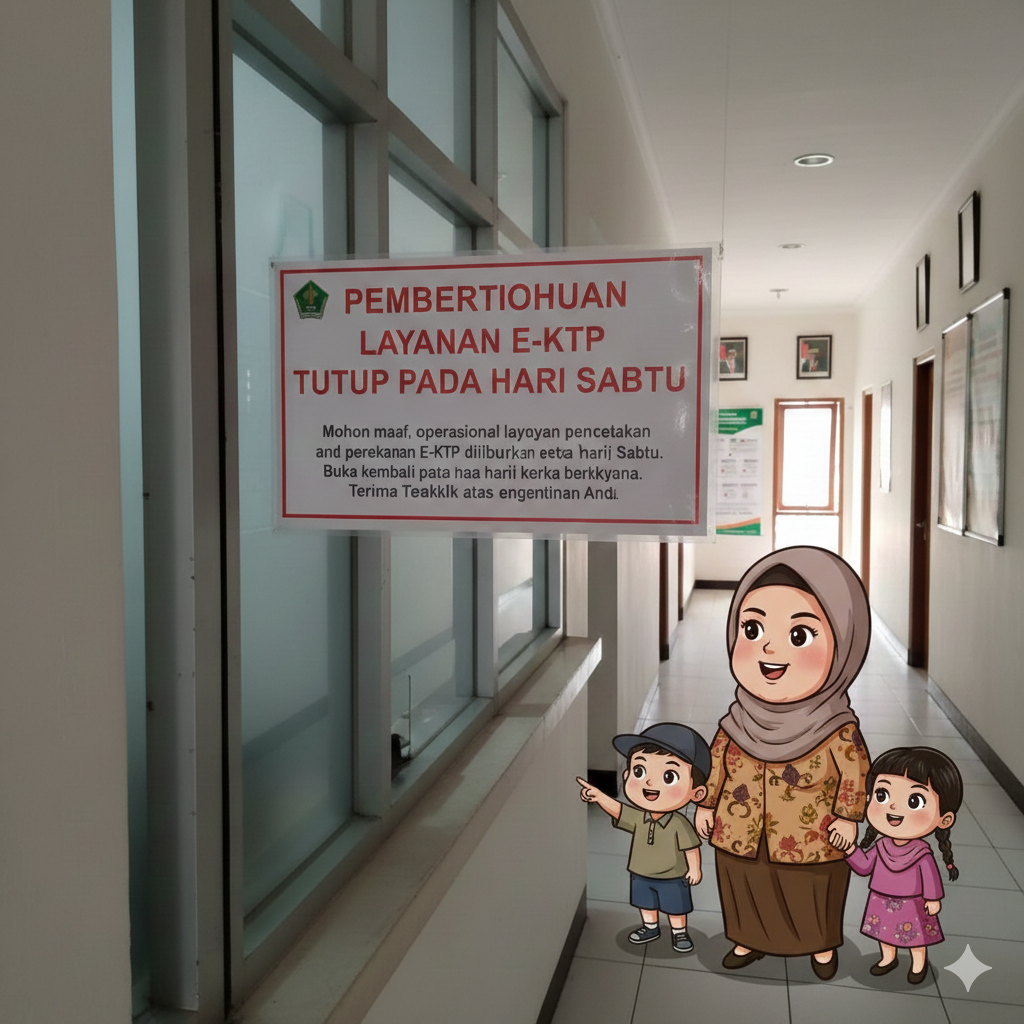 Pelayanan KTP-el Hari Sabtu Ditiadakan Sementara